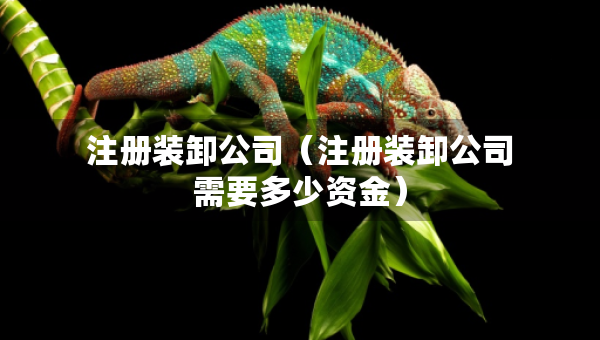 注冊(cè)裝卸公司（注冊(cè)裝卸公司需要多少資金）