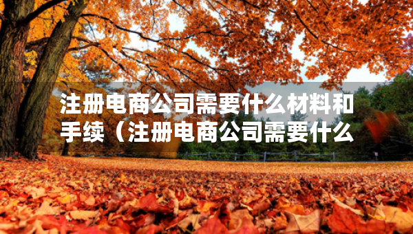 注冊(cè)電商公司需要什么材料和手續(xù)（注冊(cè)電商公司需要什么材料和手續(xù)和證件）