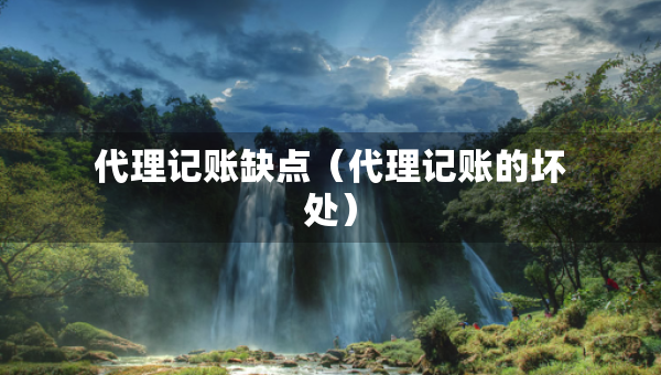 代理記賬缺點（代理記賬的壞處）