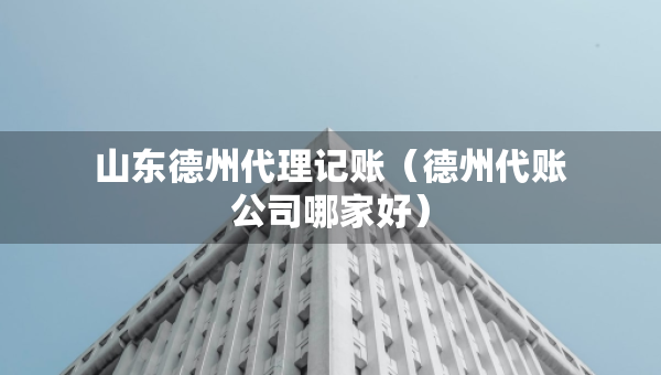山東德州代理記賬（德州代賬公司哪家好）