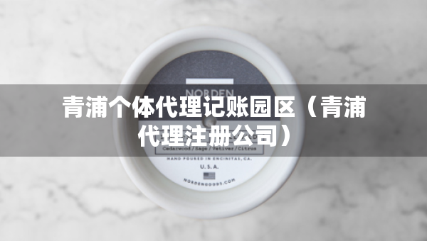 青浦個體代理記賬園區(qū)（青浦代理注冊公司）