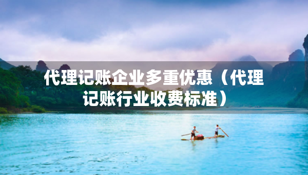 代理記賬企業(yè)多重優(yōu)惠（代理記賬行業(yè)收費(fèi)標(biāo)準(zhǔn)）
