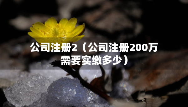 公司注冊(cè)2（公司注冊(cè)200萬(wàn)需要實(shí)繳多少）