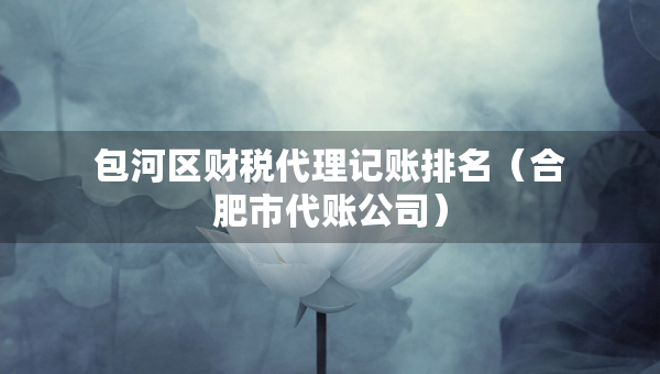 包河區(qū)財稅代理記賬排名（合肥市代賬公司）