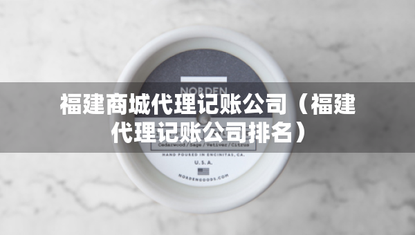 福建商城代理記賬公司（福建代理記賬公司排名）