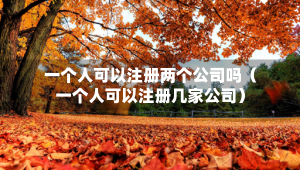 一個(gè)人可以注冊(cè)兩個(gè)公司嗎（一個(gè)人可以注冊(cè)幾家公司）