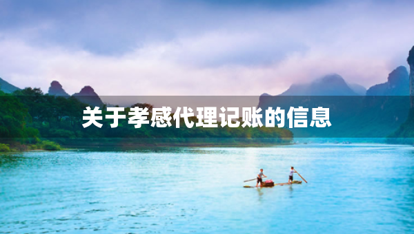 關(guān)于孝感代理記賬的信息