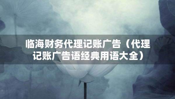 臨海財務(wù)代理記賬廣告（代理記賬廣告語經(jīng)典用語大全）