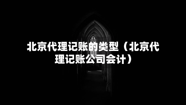 北京代理記賬的類型（北京代理記賬公司會計）