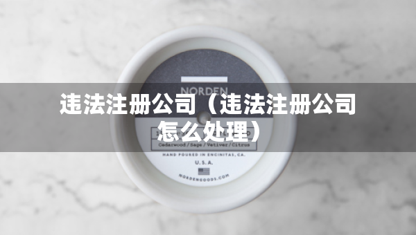 違法注冊公司（違法注冊公司怎么處理）