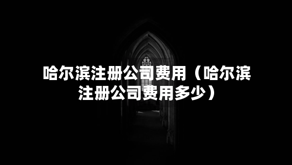 哈爾濱注冊公司費用（哈爾濱注冊公司費用多少）