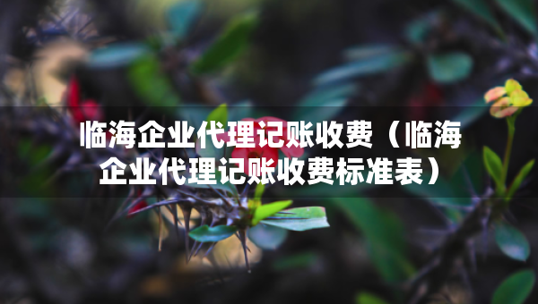 臨海企業(yè)代理記賬收費(fèi)（臨海企業(yè)代理記賬收費(fèi)標(biāo)準(zhǔn)表）