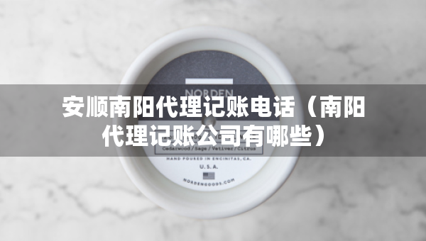 安順南陽代理記賬電話（南陽代理記賬公司有哪些）