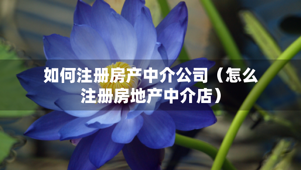 如何注冊(cè)房產(chǎn)中介公司（怎么注冊(cè)房地產(chǎn)中介店）