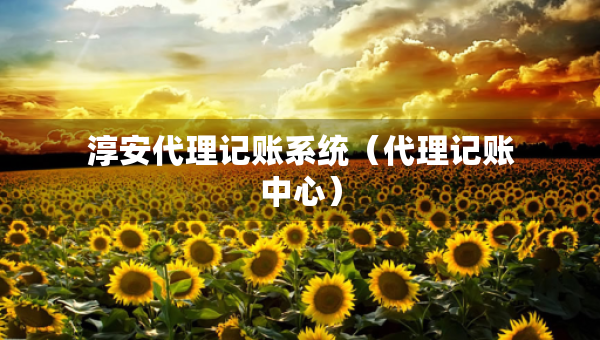 淳安代理記賬系統(tǒng)（代理記賬中心）