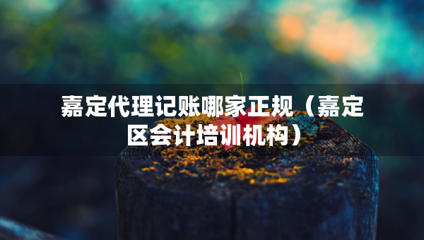 嘉定代理記賬哪家正規(guī)（嘉定區(qū)會計(jì)培訓(xùn)機(jī)構(gòu)）
