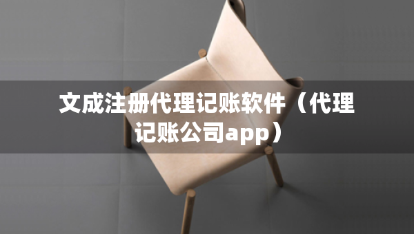文成注冊代理記賬軟件（代理記賬公司app）