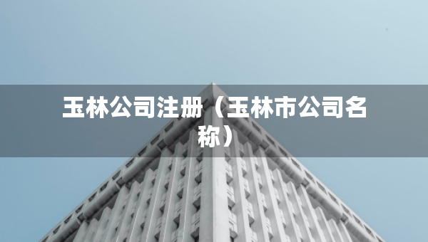 玉林公司注冊（玉林市公司名稱）