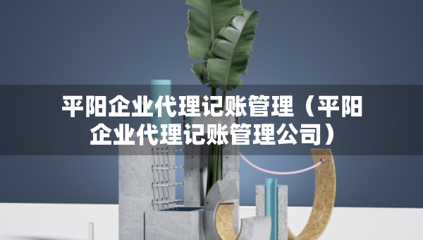 平陽企業(yè)代理記賬管理（平陽企業(yè)代理記賬管理公司）