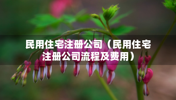 民用住宅注冊公司（民用住宅注冊公司流程及費用）