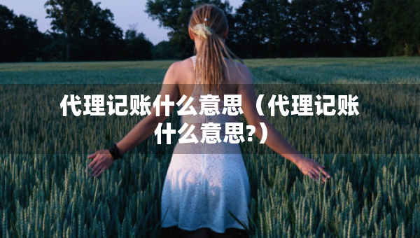 代理記賬什么意思（代理記賬什么意思?）
