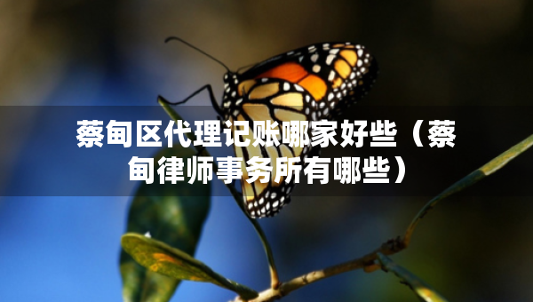 蔡甸區(qū)代理記賬哪家好些（蔡甸律師事務(wù)所有哪些）