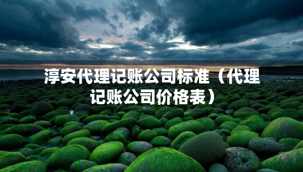 淳安代理記賬公司標準（代理記賬公司價格表）