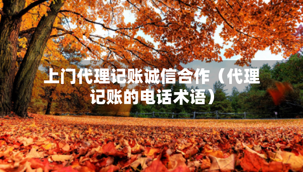 上門(mén)代理記賬誠(chéng)信合作（代理記賬的電話術(shù)語(yǔ)）