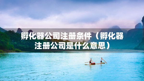 孵化器公司注冊條件（孵化器注冊公司是什么意思）