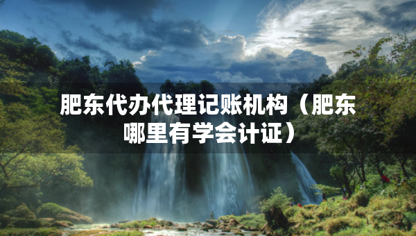 肥東代辦代理記賬機構(gòu)（肥東哪里有學會計證）
