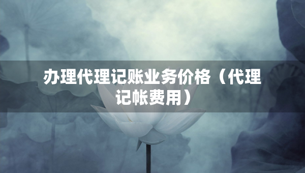 辦理代理記賬業(yè)務(wù)價(jià)格（代理記帳費(fèi)用）