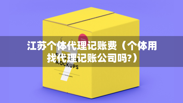 江蘇個體代理記賬費（個體用找代理記賬公司嗎?）
