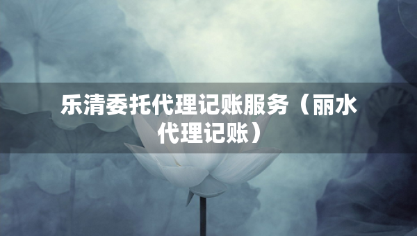 樂清委托代理記賬服務(wù)（麗水代理記賬）