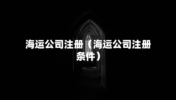 海運(yùn)公司注冊（海運(yùn)公司注冊條件）