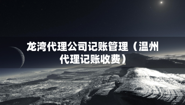 龍灣代理公司記賬管理（溫州代理記賬收費(fèi)）