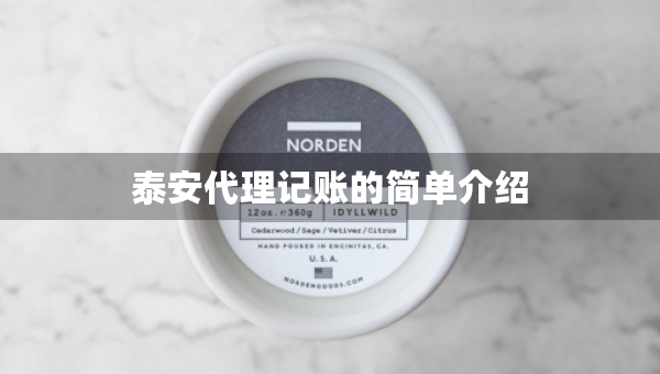 泰安代理記賬的簡(jiǎn)單介紹