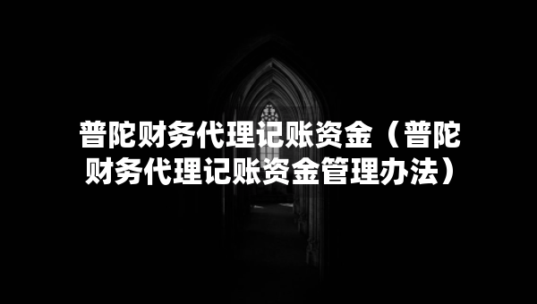 普陀財(cái)務(wù)代理記賬資金（普陀財(cái)務(wù)代理記賬資金管理辦法）