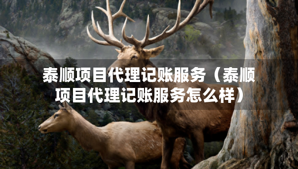 泰順項目代理記賬服務（泰順項目代理記賬服務怎么樣）