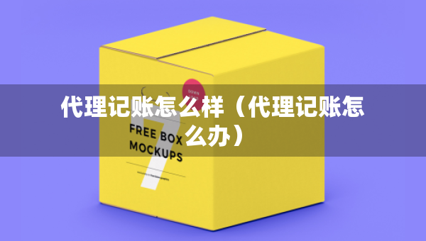代理記賬怎么樣（代理記賬怎么辦）