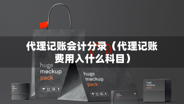 代理記賬會計分錄（代理記賬費用入什么科目）