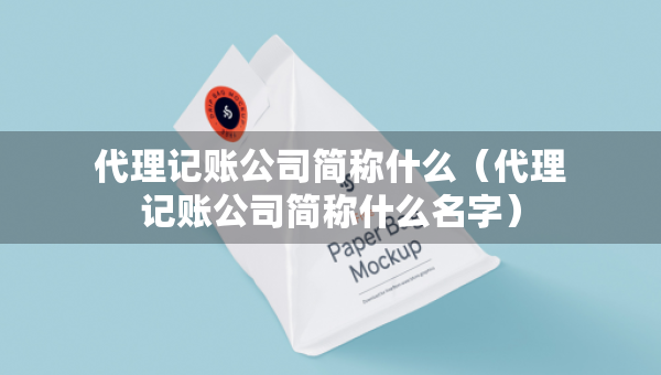 代理記賬公司簡稱什么（代理記賬公司簡稱什么名字）