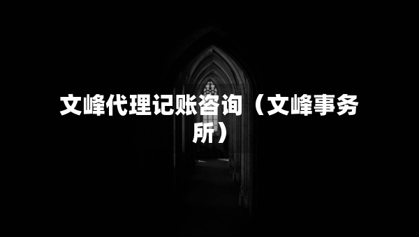 文峰代理記賬咨詢（文峰事務(wù)所）