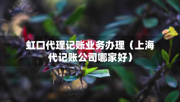 虹口代理記賬業(yè)務(wù)辦理（上海代記賬公司哪家好）