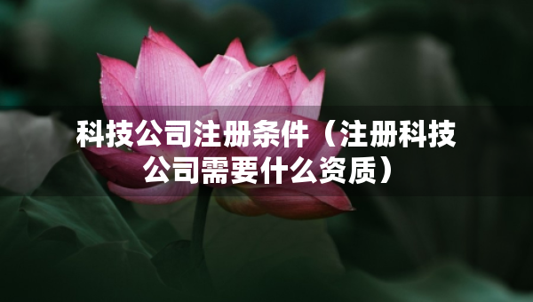 科技公司注冊(cè)條件（注冊(cè)科技公司需要什么資質(zhì)）