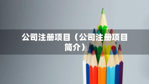 公司注冊(cè)項(xiàng)目（公司注冊(cè)項(xiàng)目簡(jiǎn)介）