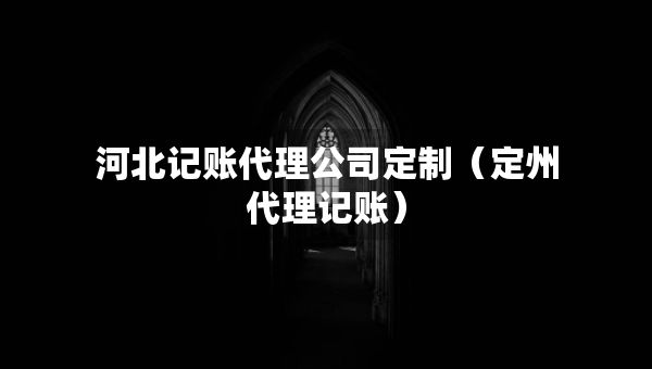河北記賬代理公司定制（定州代理記賬）