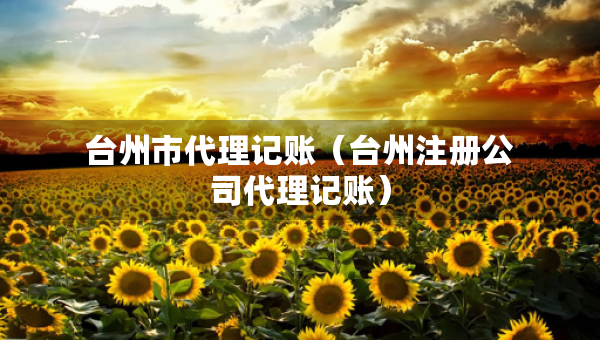 臺(tái)州市代理記賬（臺(tái)州注冊(cè)公司代理記賬）