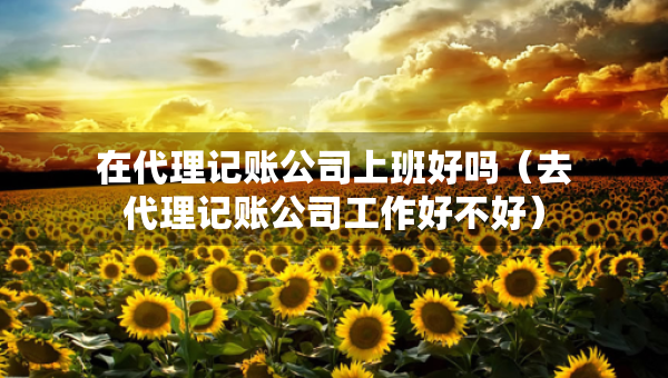 在代理記賬公司上班好嗎（去代理記賬公司工作好不好）