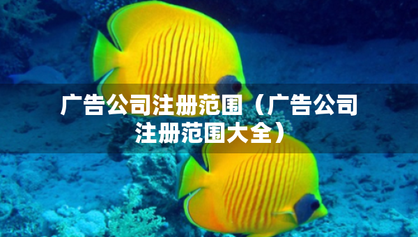 廣告公司注冊范圍（廣告公司注冊范圍大全）