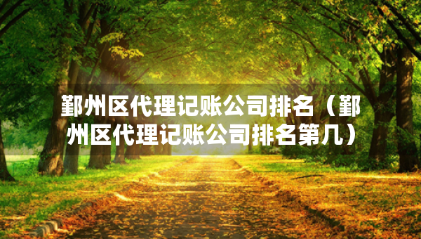 鄞州區(qū)代理記賬公司排名（鄞州區(qū)代理記賬公司排名第幾）